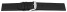 Uhrenarmband hydrophobiertes Leder - Wasserfest - schwarz 22mm Schwarz