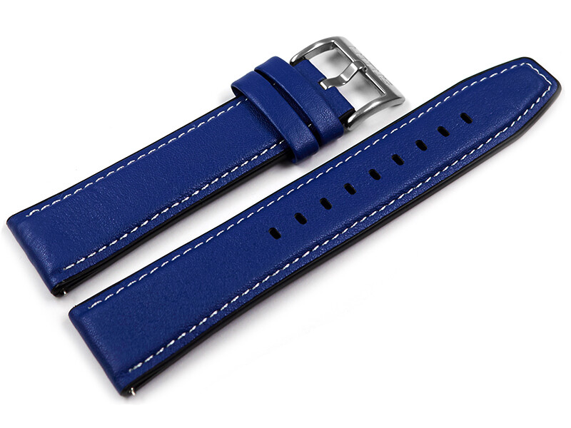 blaues leder uhrenarmband