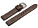 Uhrenarmband - echt Leder - mit Clip für feste Stege - dunkelbraun 14mm Schwarz