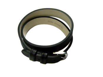 Wickel-Uhrenarmband - Glatt - schwarz - 350mm - XS 8mm Schwarz