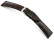 Uhrenarmband - echt Louisiana Kroko - matt - dunkelbraun 18mm Schwarz