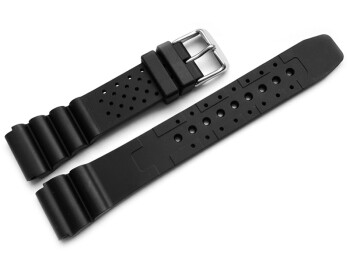 Uhrenarmband Silikon Sport schwarz 18mm Schwarz