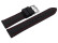 Uhrenarmband schwarz mit roter Naht aus Silikon 22mm Schwarz