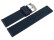 Uhrenband Silikon Glatt dunkelblau 20mm Stahl