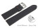 Schnellwechsel Uhrenarmband Leder Style schwarz rote Naht 18mm Schwarz