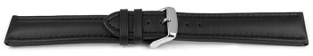XL Schnellwechsel Uhrenarmband Leder Glatt schwarz TiT 18mm Schwarz