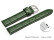 Schnellwechsel Uhrenarmband - echt Leder - Kroko Prägung - grün - 18mm Schwarz