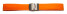 Schnellwechsel Uhrenband Faltschließe Silikon Stripes orange 22mm