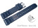 Schnellwechsel Uhrenarmband Silikon Sport blau 20mm Stahl