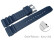 Schnellwechsel Uhrenarmband Silikon Sport blau 22mm Schwarz