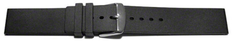 Schnellwechsel Uhrenband Silikon Glatt schwarz 14mm Stahl