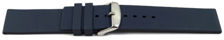 Schnellwechsel Uhrenband Silikon Glatt dunkelblau 22mm Schwarz
