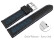 Schnellwechsel Uhrenarmband Leder gelocht Two-Colors schwarz-hellblau 18mm Schwarz