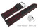 Schnellwechsel Uhrenarmband Leder gelocht Two-Colors schwarz-rot 22mm Schwarz