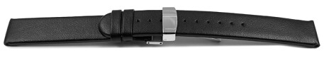 Veganes Uhrenarmband Kippfaltschließe aus Apfelfaser schwarz 20mm Schwarz