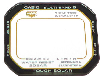 Mineralglas Casio transparent schwarz GW-M5630D-1 Ersatzglas