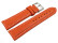 Uhrenarmband echt Leder glatt orange wN 22mm Stahl