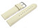 Uhrenarmband Creme glattes Leder leicht gepolstert 14mm Stahl