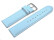 Uhrenarmband Eisblau glattes Leder leicht gepolstert 18mm Stahl