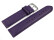 Uhrenarmband Aubergine glattes Leder leicht gepolstert 14mm Stahl