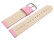 Uhrenarmband pink glattes Leder leicht gepolstert 16mm Stahl