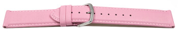 Uhrenarmband pink glattes Leder leicht gepolstert 18mm Stahl