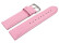 Uhrenarmband pink glattes Leder leicht gepolstert 18mm Schwarz