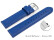 Schnellwechsel Uhrenarmband blau glattes Leder leicht gepolstert 22mm Stahl