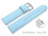 Schnellwechsel Uhrenarmband Eisblau glattes Leder leicht gepolstert 26mm Stahl