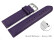 Schnellwechsel Uhrenarmband Aubergine glattes Leder leicht gepolstert 12mm Stahl