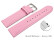 Schnellwechsel Uhrenarmband pink glattes Leder leicht gepolstert 12mm Stahl