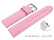 Schnellwechsel Uhrenarmband pink glattes Leder leicht gepolstert 12mm Schwarz