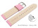 Schnellwechsel Uhrenarmband pink glattes Leder leicht gepolstert 22mm Stahl