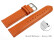 Schnellwechsel Uhrenarmband orange glattes Leder leicht gepolstert 12mm Stahl