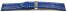 Uhrenarmband Kippfaltschließe Leder Kroko blau 18mm Schwarz