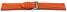 Schnellwechsel Uhrenband Leder glatt orange wN 18mm Stahl