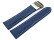 Faltschließe Uhrenband Leder genarbt blau wN 22mm Schwarz