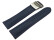 Faltschließe Uhrenband Leder Glatt dunkelblau 20mm Stahl