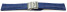 Faltschließe Uhrenarmband Leder Kroko blau 24mm Stahl