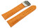 Faltschließe Uhrenarmband Leder Kroko orange 24mm Stahl