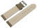 Uhrenarmband weiches Leder genarbt taupe 12mm Stahl