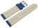 Uhrenarmband weiches Leder genarbt navy blau 12mm Stahl