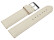 XL Uhrenarmband weiches Leder genarbt creme 14mm Stahl