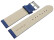 XL Uhrenarmband weiches Leder genarbt navy blau 16mm Stahl