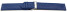 XL Uhrenarmband weiches Leder genarbt navy blau 18mm Stahl