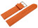XL Uhrenarmband weiches Leder genarbt orange 16mm Stahl