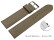 Schnellwechsel Uhrenarmband weiches Leder genarbt taupe 12mm Stahl