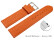 Schnellwechsel Uhrenarmband weiches Leder genarbt orange 22mm Stahl