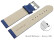 XL Schnellwechsel Uhrenarmband weiches Leder genarbt navy blau 18mm Stahl