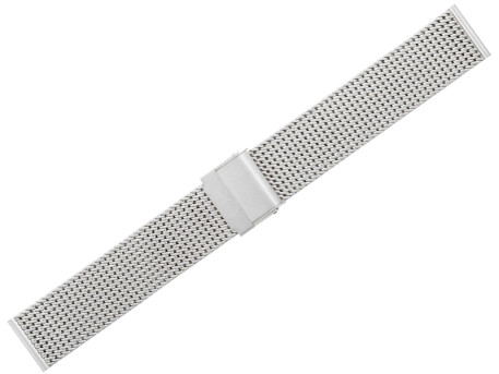 Milanaise Uhrenarmband aus Edelstahl poliert 14mm 16mm...